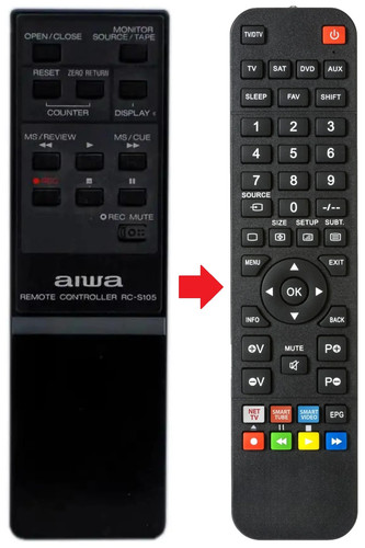 Telecomando adatto per aiwa - telecomando,